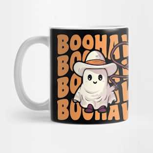 Boohaw Cute Spooky Groovy Cowboy Ghost Mug